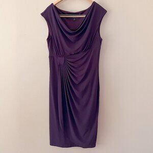 Connected Apparel Purple Draped Dress Size 12